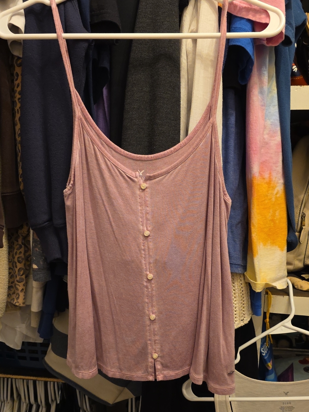 American Eagle Outfitters Dusty Pink Button-Front Cami